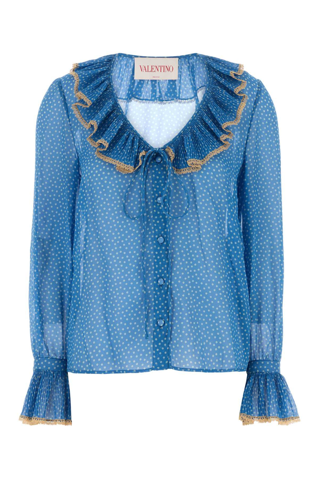 VALENTINO GARAVANI SHIRT | PATTERN | LIGHT G For Women Exterior: 100% Silk
