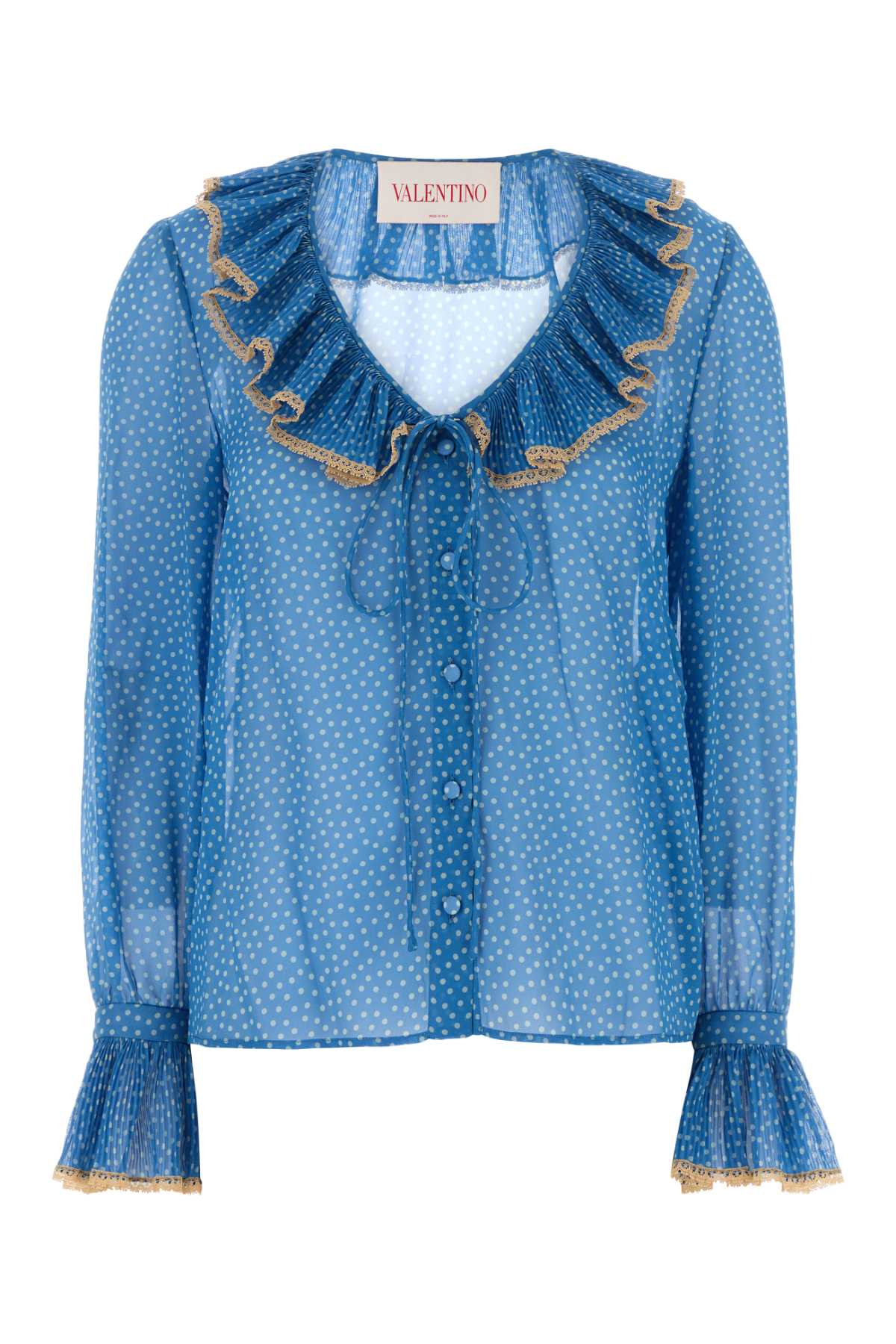 VALENTINO GARAVANI SHIRT | PATTERN | LIGHT G For Women Exterior: 100% Silk