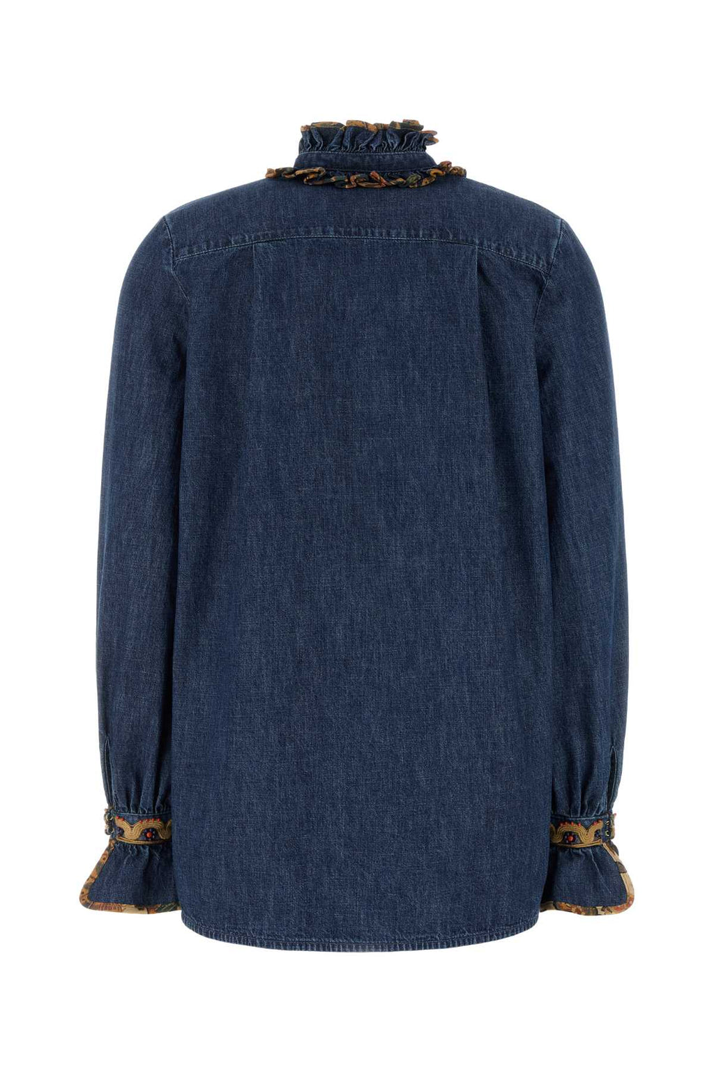 VALENTINO GARAVANI CAMICIA IN DENIM + RICAMO For Women Exterior: 100% Cotton
