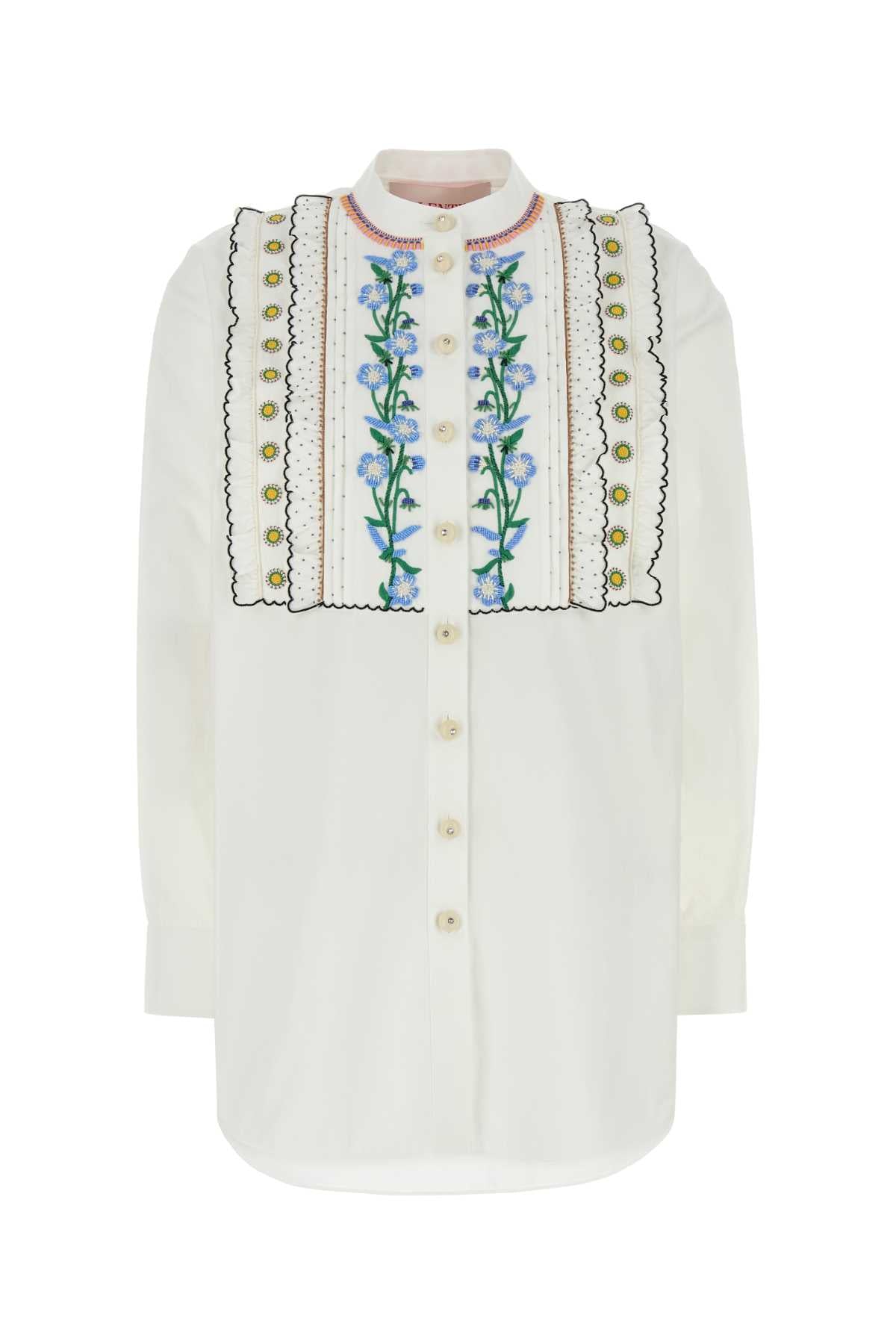 VALENTINO GARAVANI SHIRT - EBROIDERED | EMBR For Women Exterior: 100% Cotton