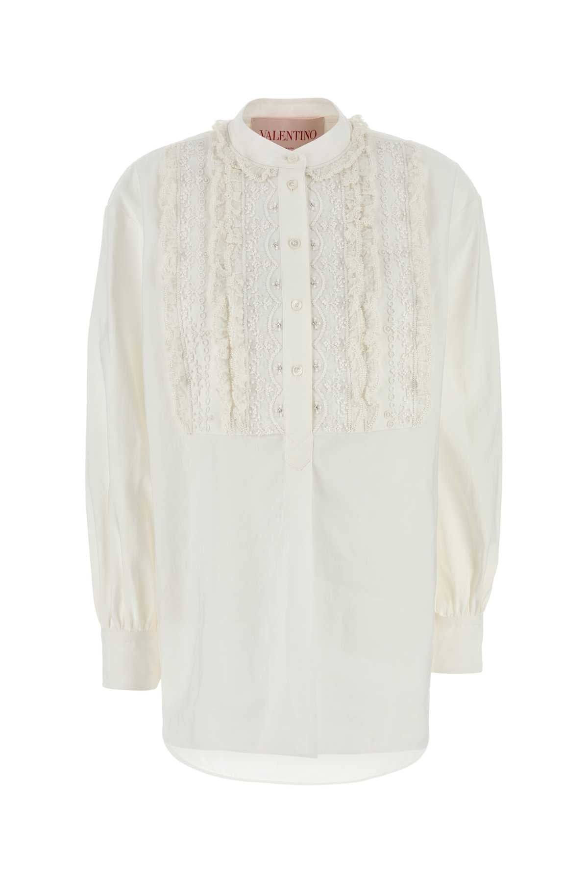 VALENTINO GARAVANI TOP - EMBROIDERED | EMBRO For Women Exterior: 53% Cotton 45% Linen 2% Silk