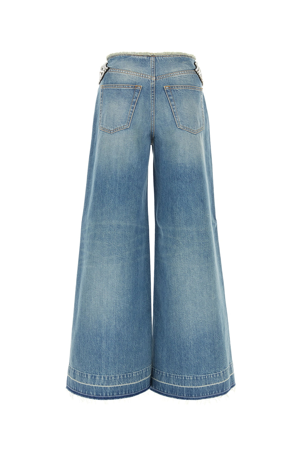 STELLA MCCARTNEY EMBELLISHED FEATHER CUT OUT JEANS For Women 