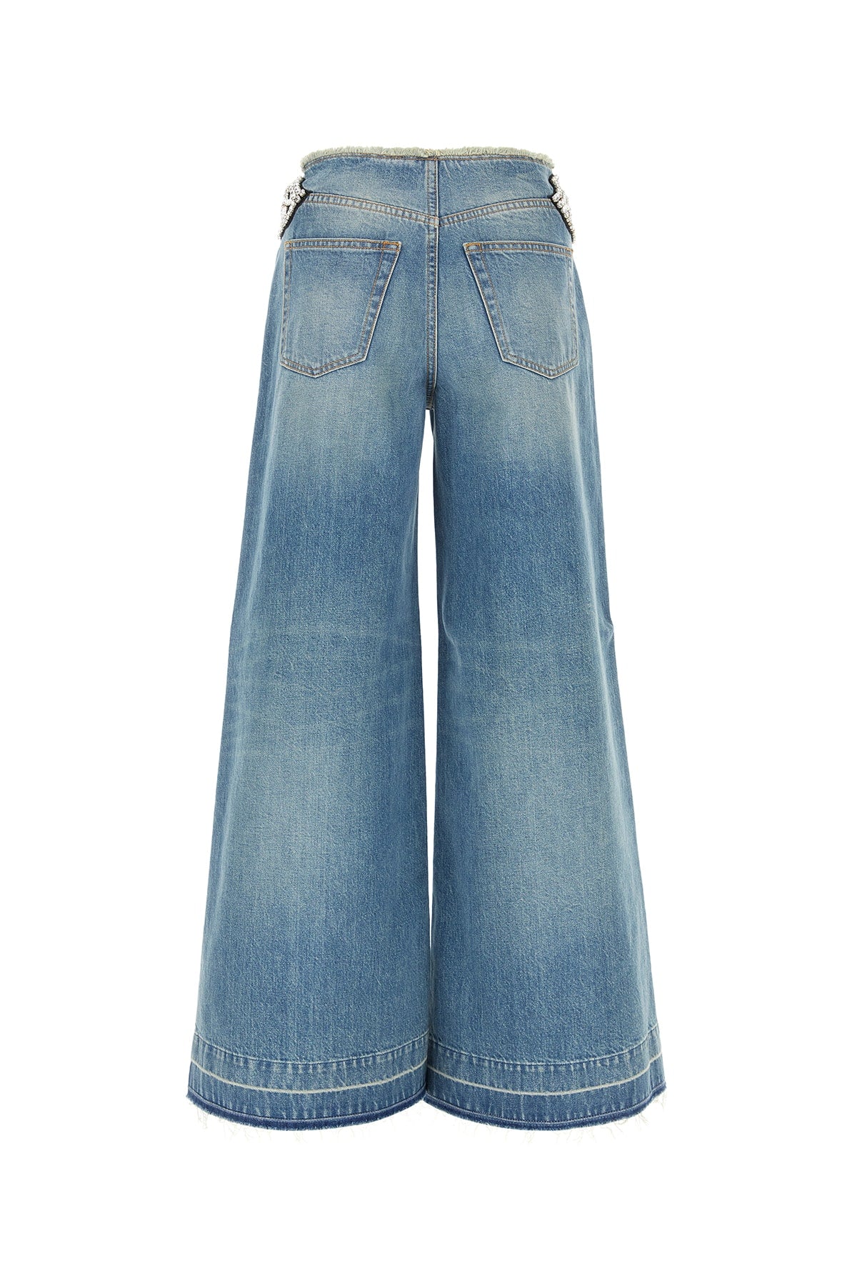 STELLA MCCARTNEY EMBELLISHED FEATHER CUT OUT JEANS For Women 