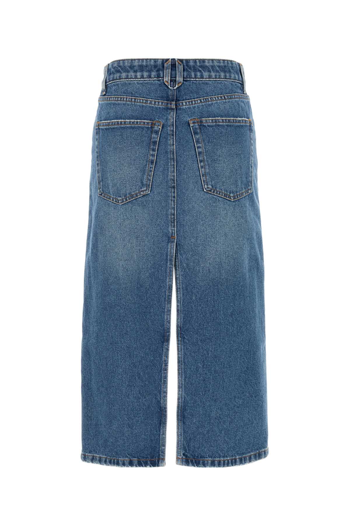 STELLA MCCARTNEY TWEED AND DENIM SKIRT For Women Exterior: 100% Cotton