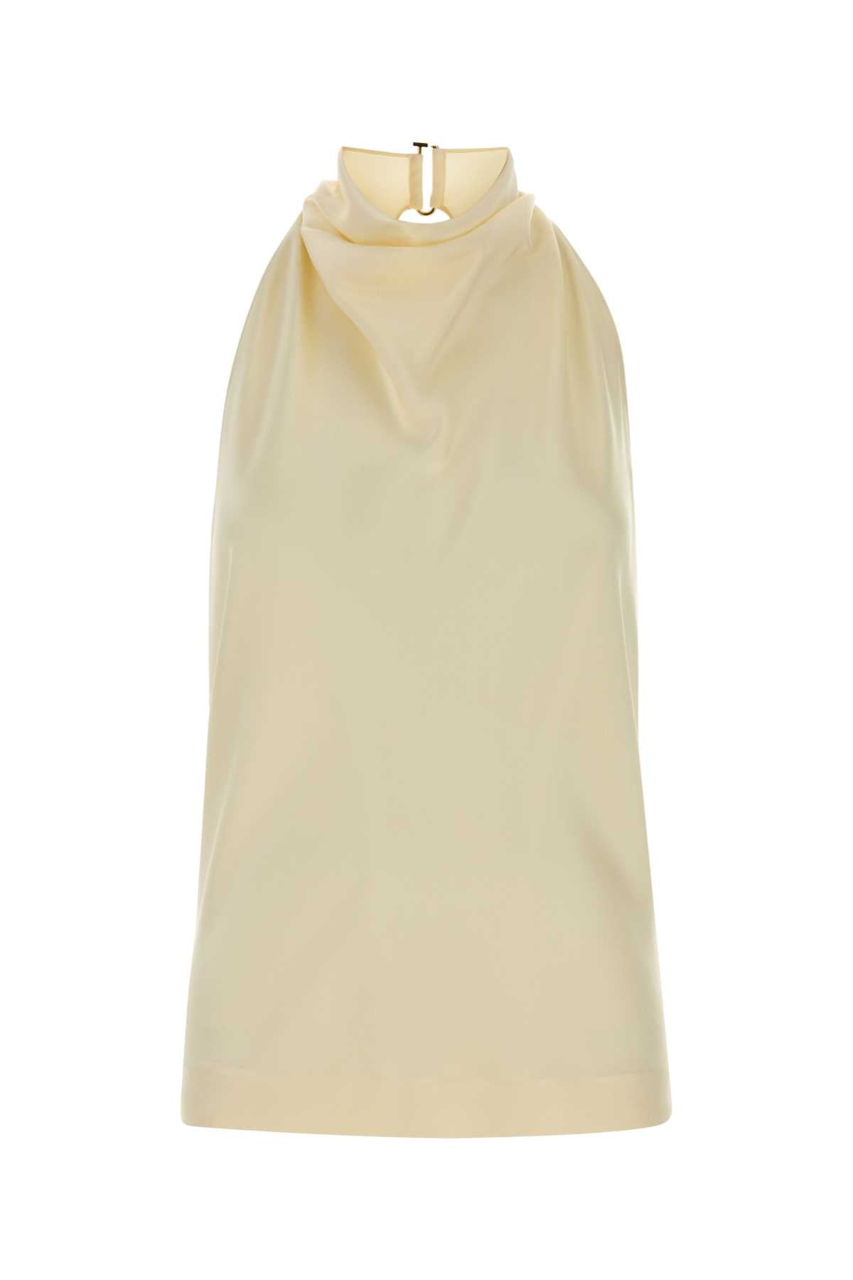 STELLA MCCARTNEY Satin Halterneck Top For Women Exterior: 73% Acetate 27% Viscose