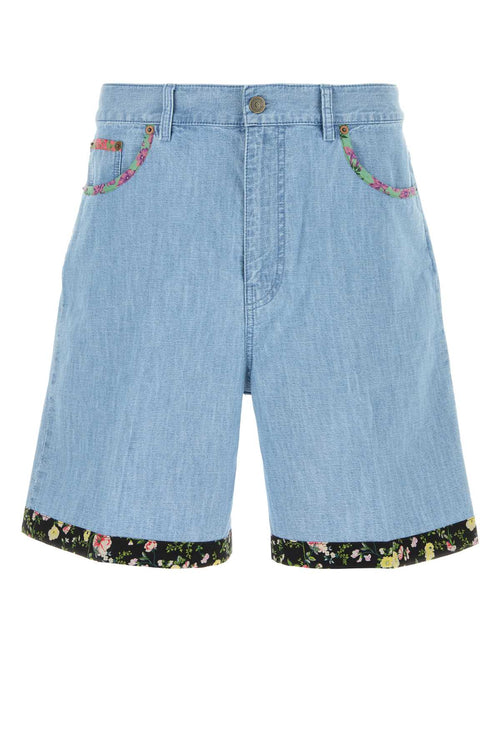 VALENTINO GARAVANI BERMUDA IN DENIM | DENIM For Men Exterior: 100% Cotton