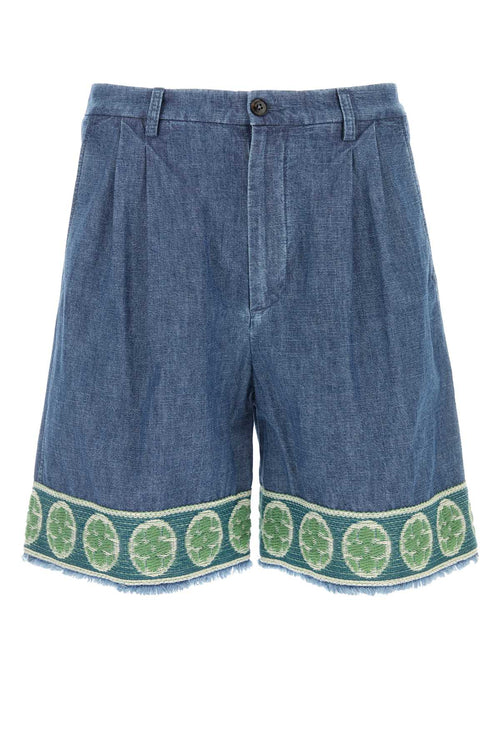 VALENTINO GARAVANI BERMUDA IN DENIM | DENIM For Men Exterior: 100% Cotton