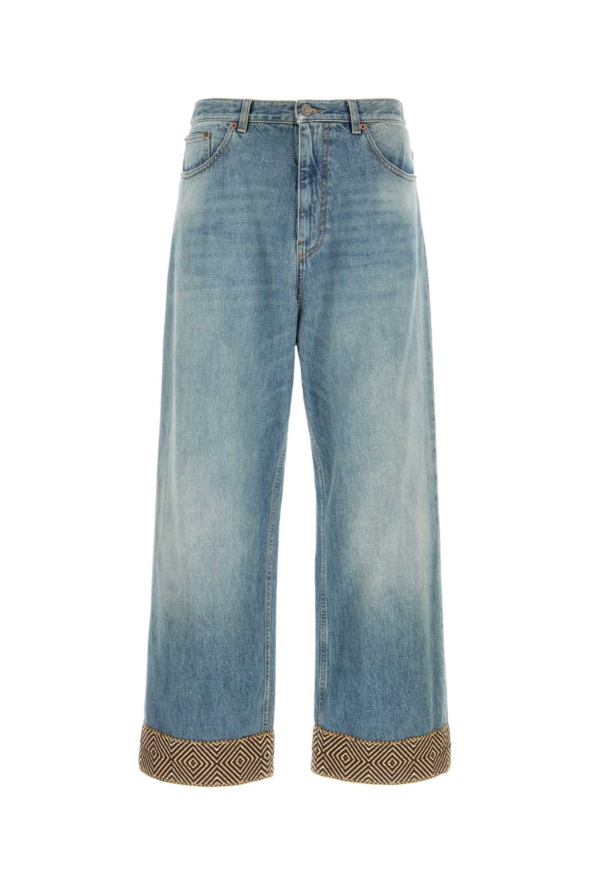 VALENTINO GARAVANI PANTALONE IN DENIM CON BO For Men Exterior: 100% Cotton
