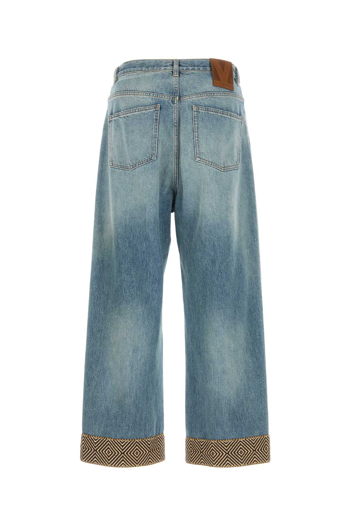 VALENTINO GARAVANI PANTALONE IN DENIM CON BO For Men Exterior: 100% Cotton