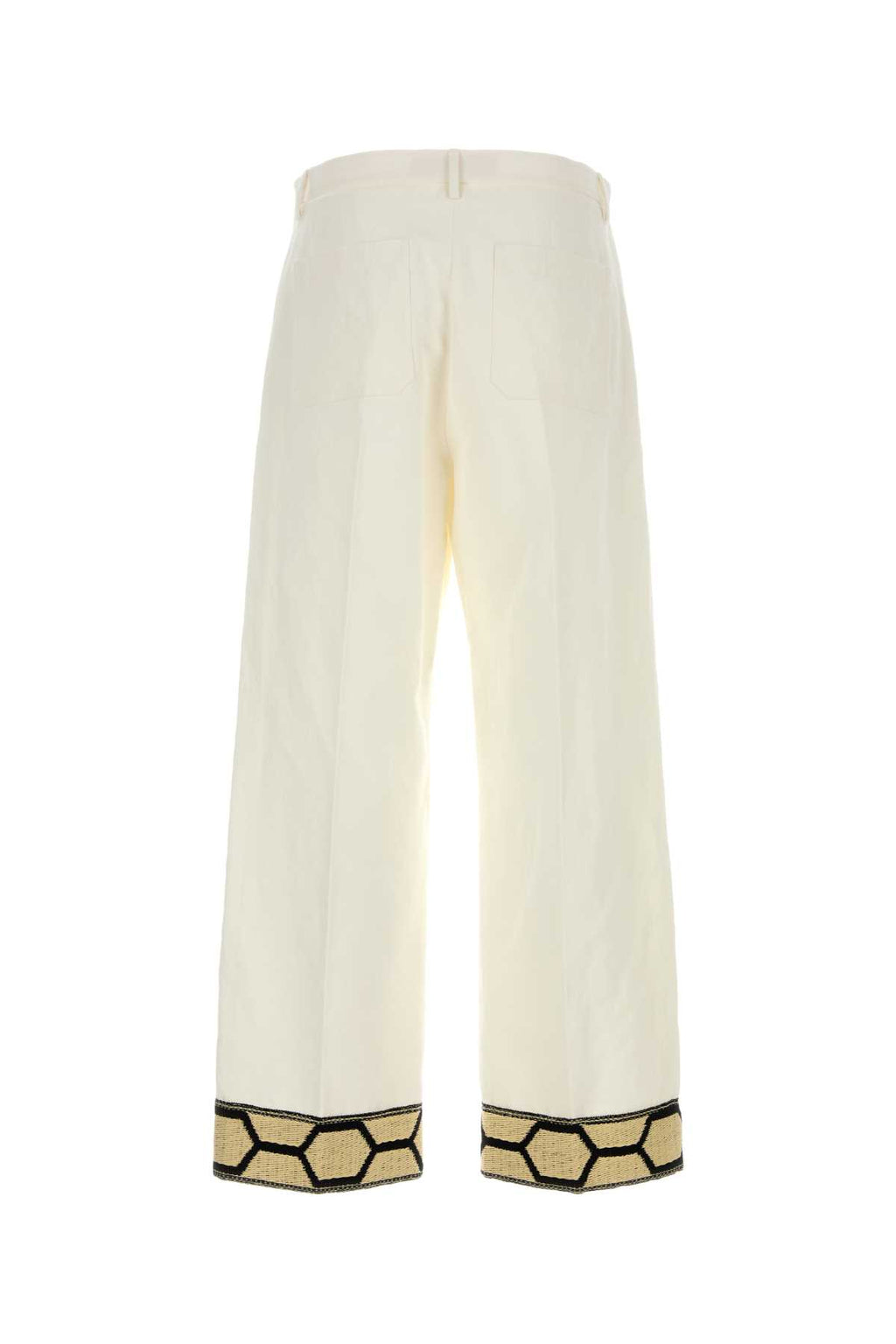 VALENTINO GARAVANI PANTALONE CON BANDA JAQUA For Men Exterior: 56% Cotton 44% Linen