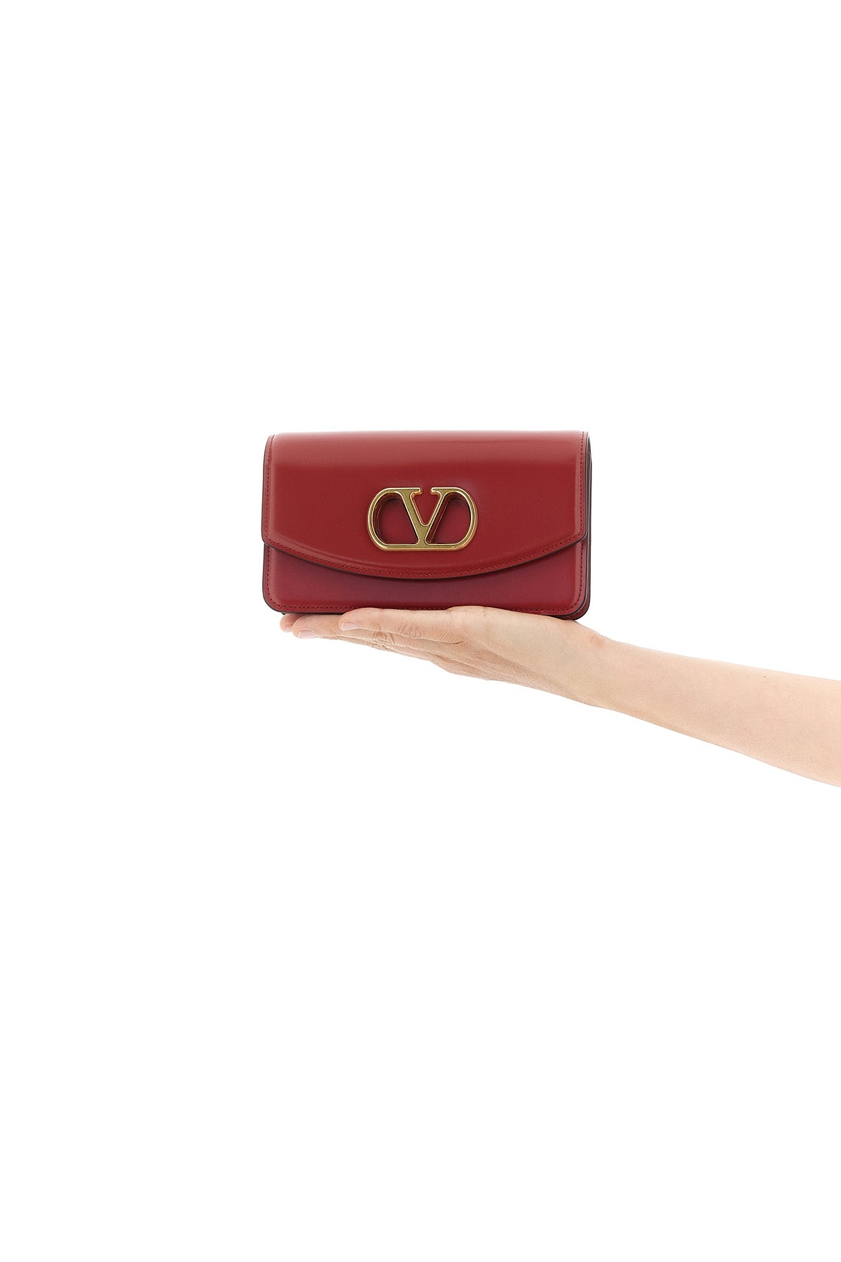 VALENTINO GARAVANI Valentino Garavani 'Vain' clutch bag For Women 100% calfskin leather (Bos Taurus)
