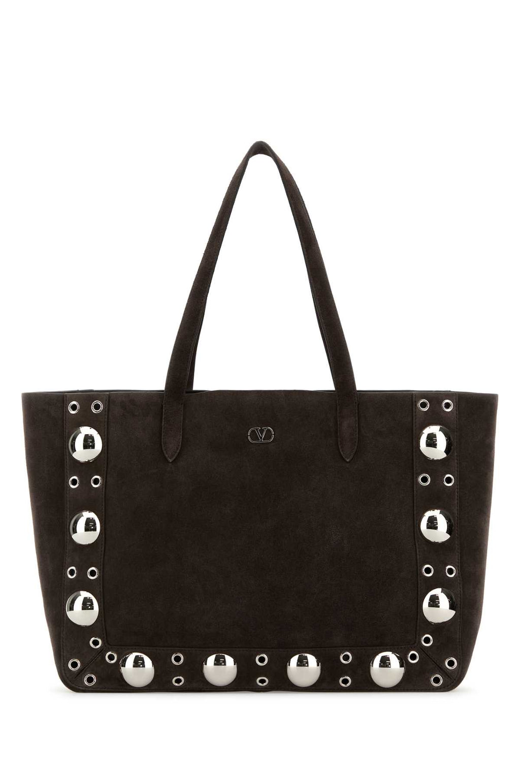 VALENTINO GARAVANI TOTE | NELLCOTE | FRAME S For Women Exterior: 100% Suede Lining: 100% Suede Finishing: Silver metal