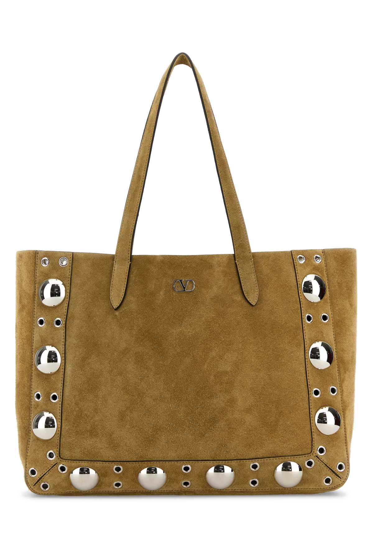 VALENTINO GARAVANI TOTE | NELLCOTE | FRAME S For Women Exterior: 100% Suede Lining: 100% Suede Finishing: Silver metal