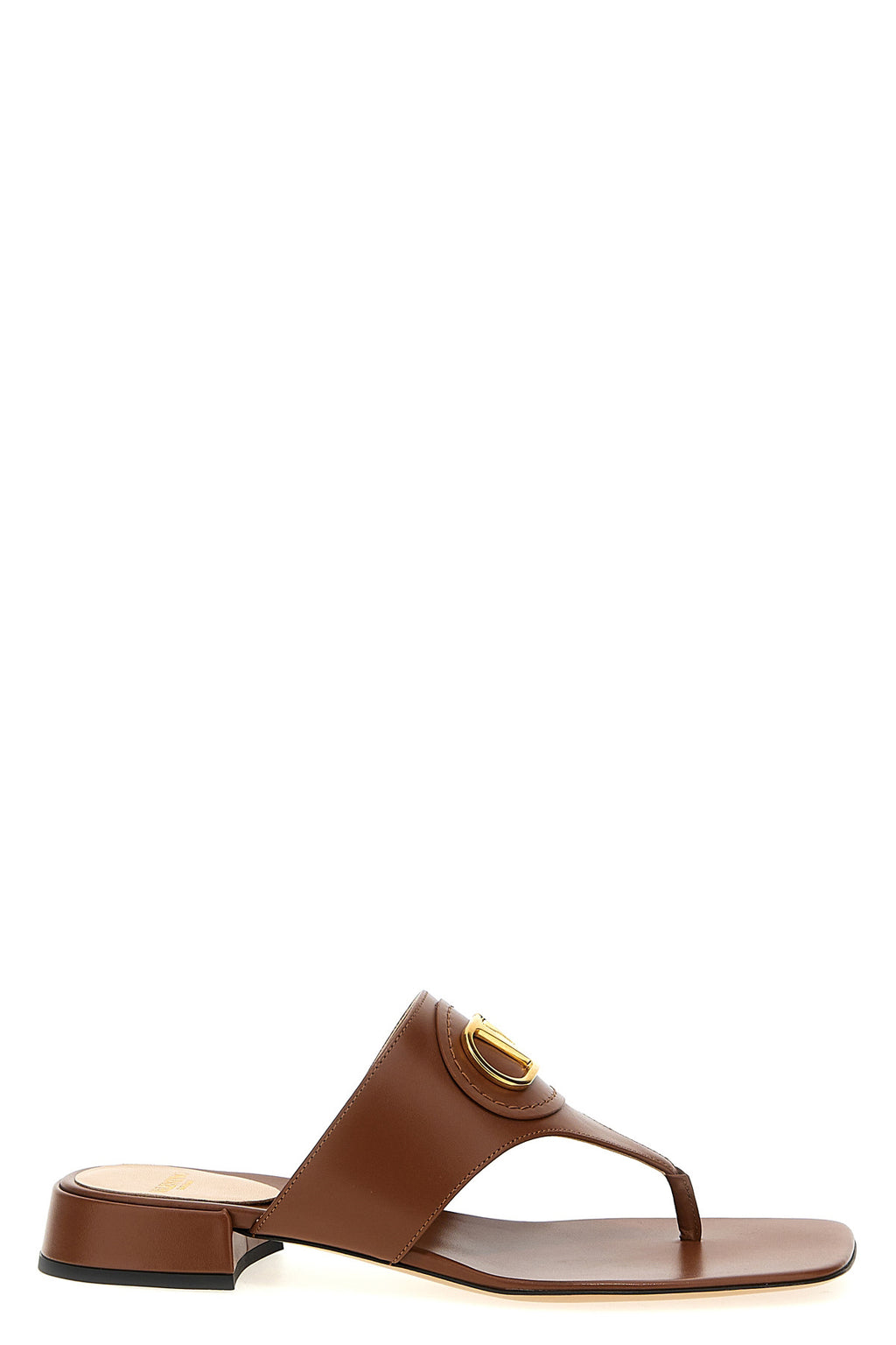 VALENTINO GARAVANI Valentino Garavani VLogo Signature Sandals For Women 100% calfskin leather (Bos Taurus)