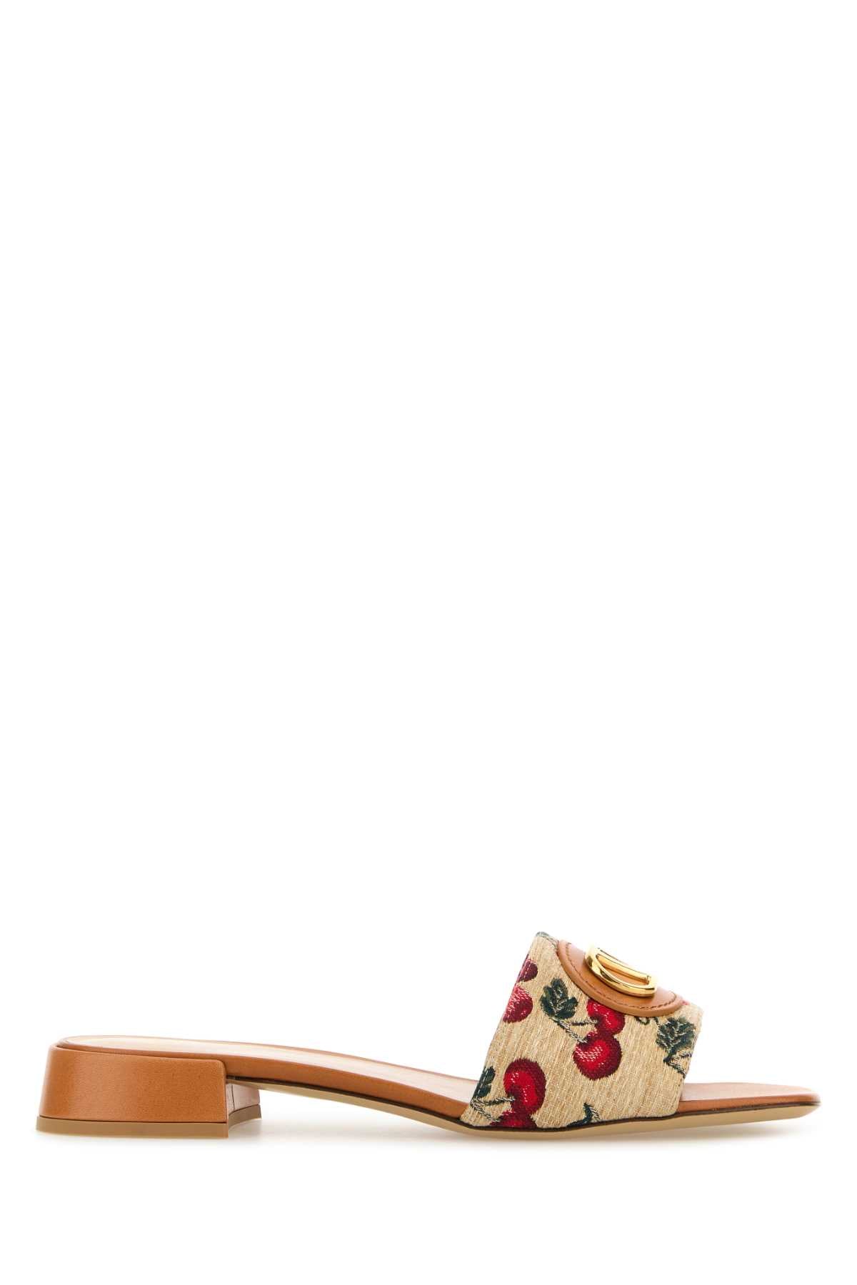 VALENTINO GARAVANI SLIDE | VLOGO SIGNATURE | For Women Exterior: 100% Raffia Interior: 100% Leather Sole: Leather