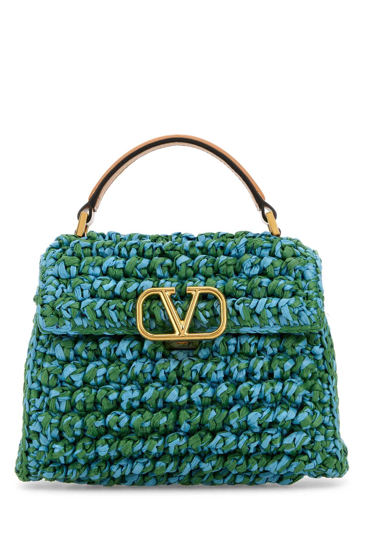 VALENTINO GARAVANI VSLING For Women Exterior: 100% Raffia Lining: 100% Fabric Finishing: Golden metal