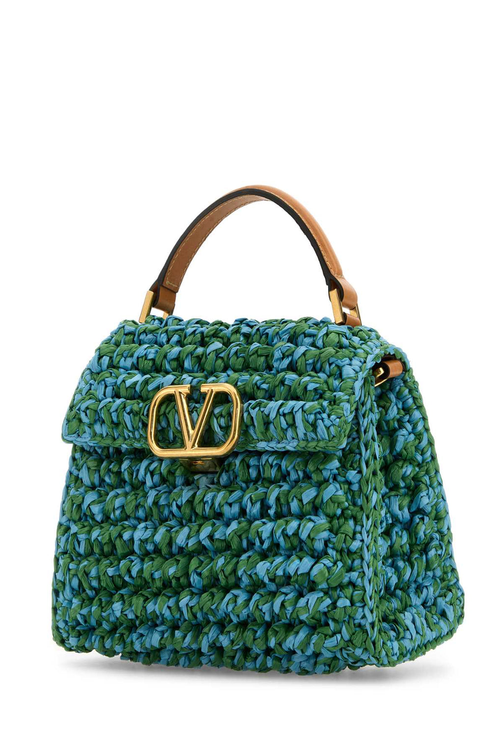VALENTINO GARAVANI VSLING For Women Exterior: 100% Raffia Lining: 100% Fabric Finishing: Golden metal