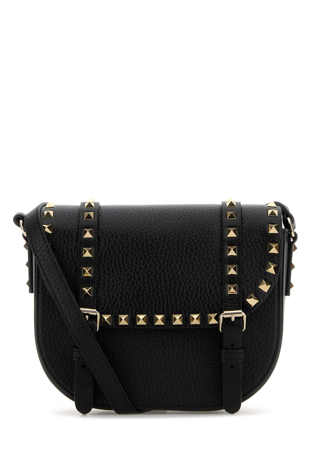 VALENTINO GARAVANI SMALL MESSENGER | ROCKSTU For Women Exterior: 100% Calf Finishing: Platinum