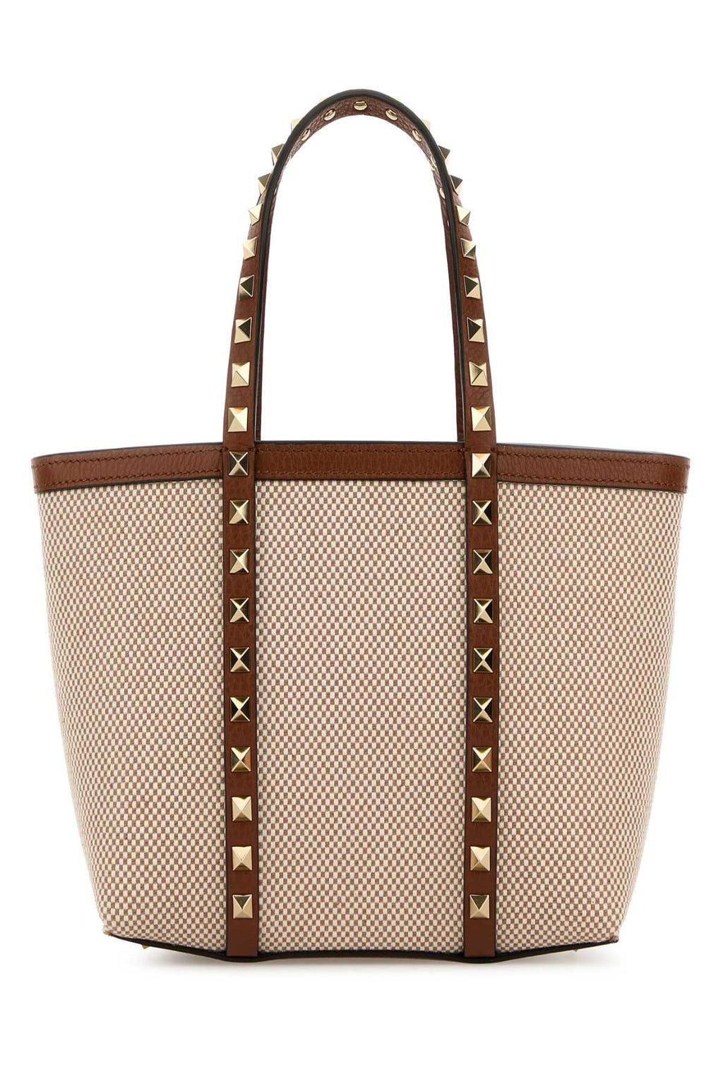 VALENTINO GARAVANI MINI TOTE | ROCKSTUD | CA For Women Exterior: 100% Fabric 100% Calf Lining: 100% Leather Finishing: Platinum