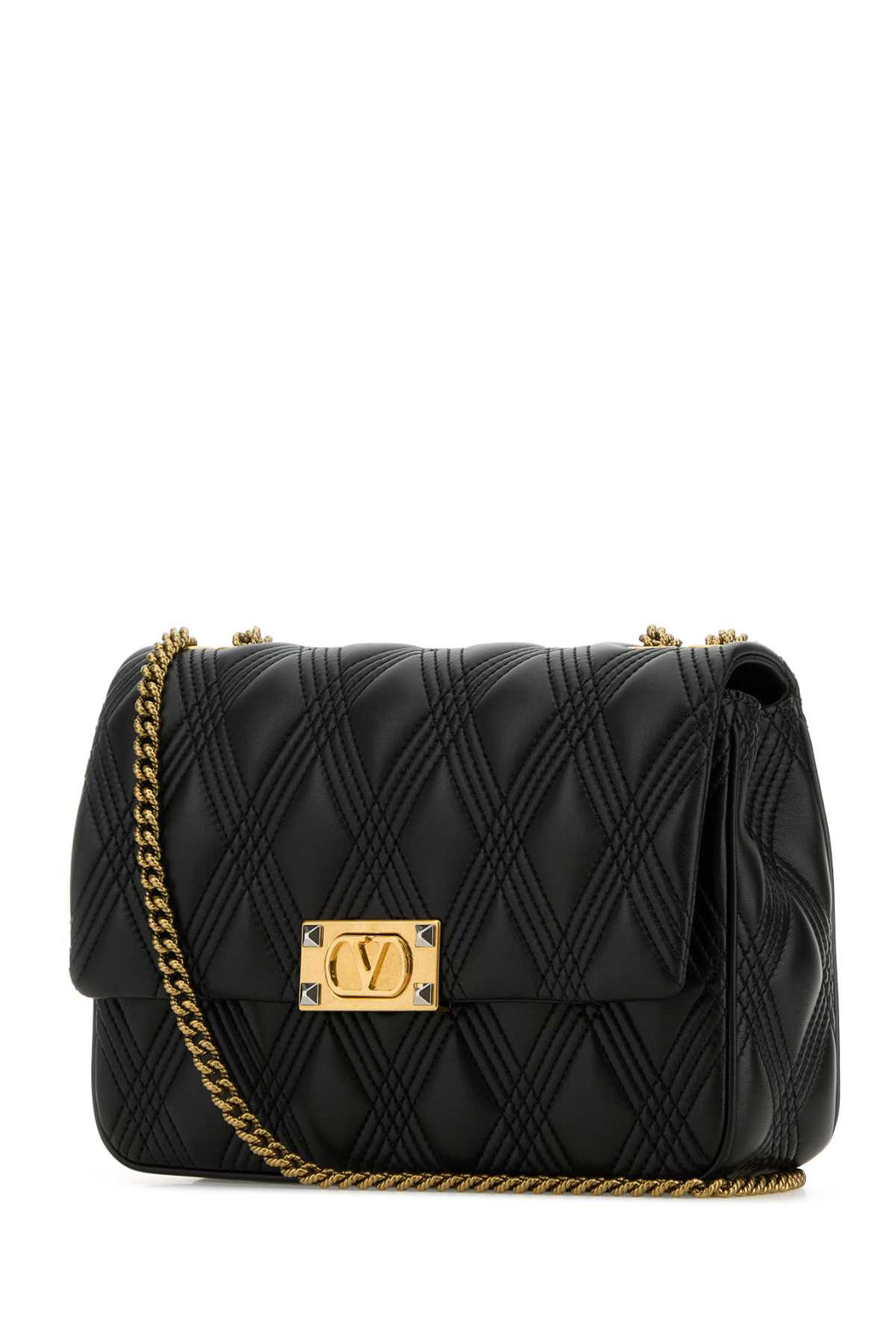 VALENTINO GARAVANI SHOULDER BAG | QUILTIE 67 For Women Exterior: 100% Nappa leather Lining: 100% Nappa leather Finishing: Antiqued golden brass