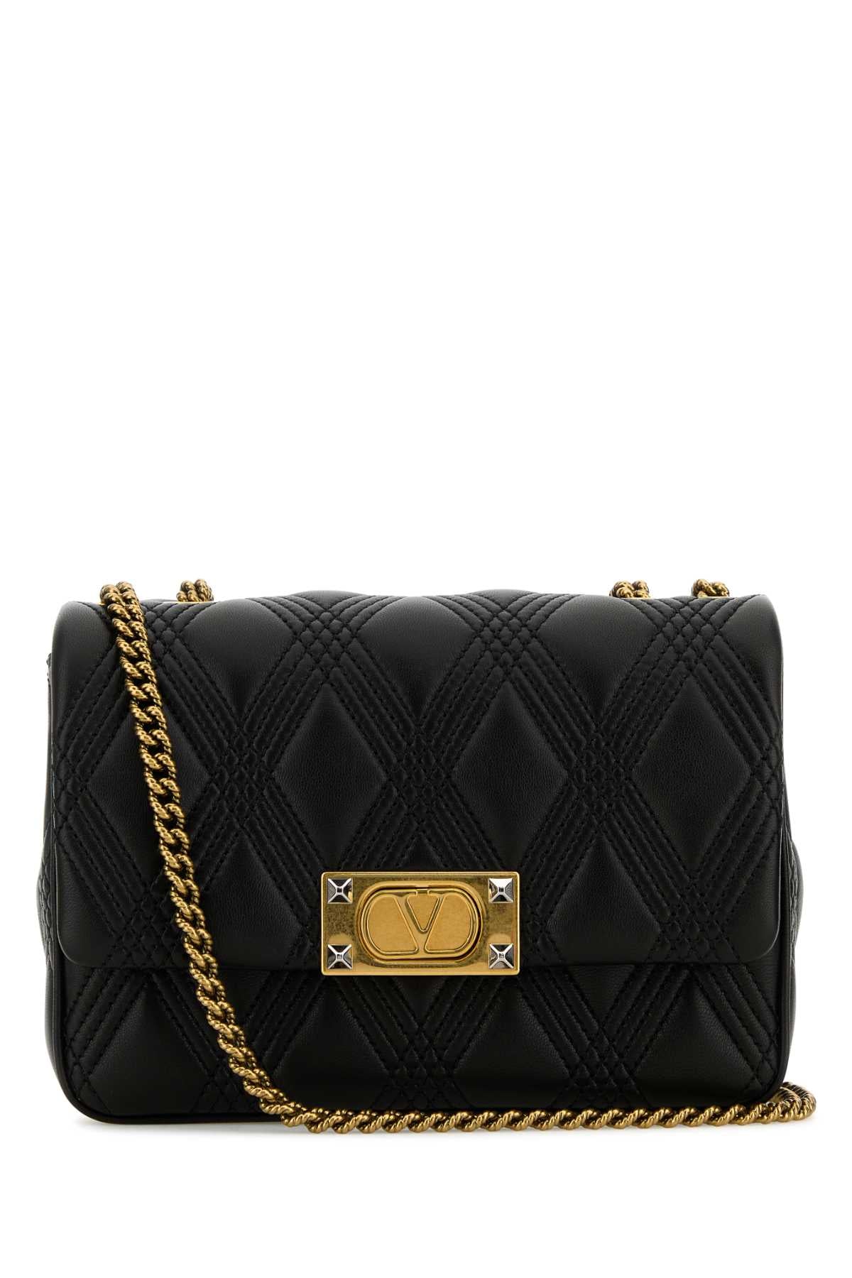 VALENTINO GARAVANI MEDIUM SHOULDER BAG | QUI For Women Exterior: 100% Nappa leather Lining: 100% Nappa leather Finishing: Antiqued golden brass