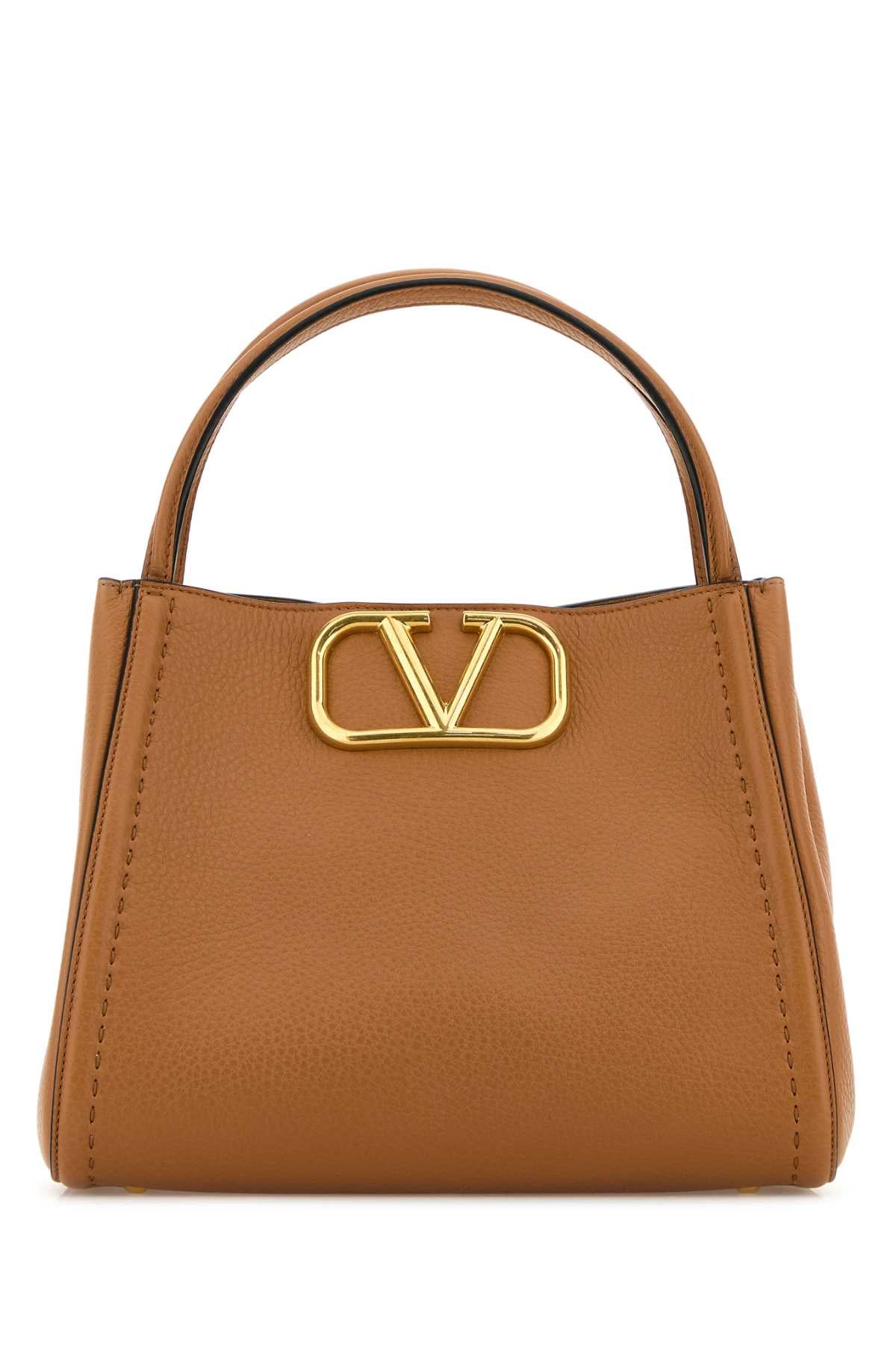 VALENTINO GARAVANI MEDIUM DOUBLE HANDLE BAG For Women Exterior: 100% Calf Lining: 100% Suede Finishing: Antiqued golden metal