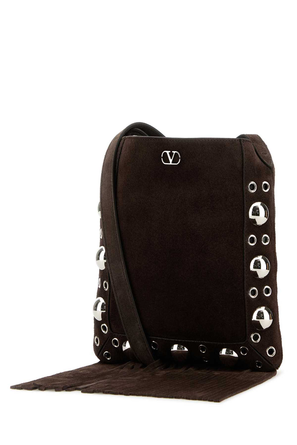 VALENTINO GARAVANI SMALL CROSS BODY | NELLCO For Women Exterior: 100% Suede Lining: 100% Suede Finishing: Silver metal