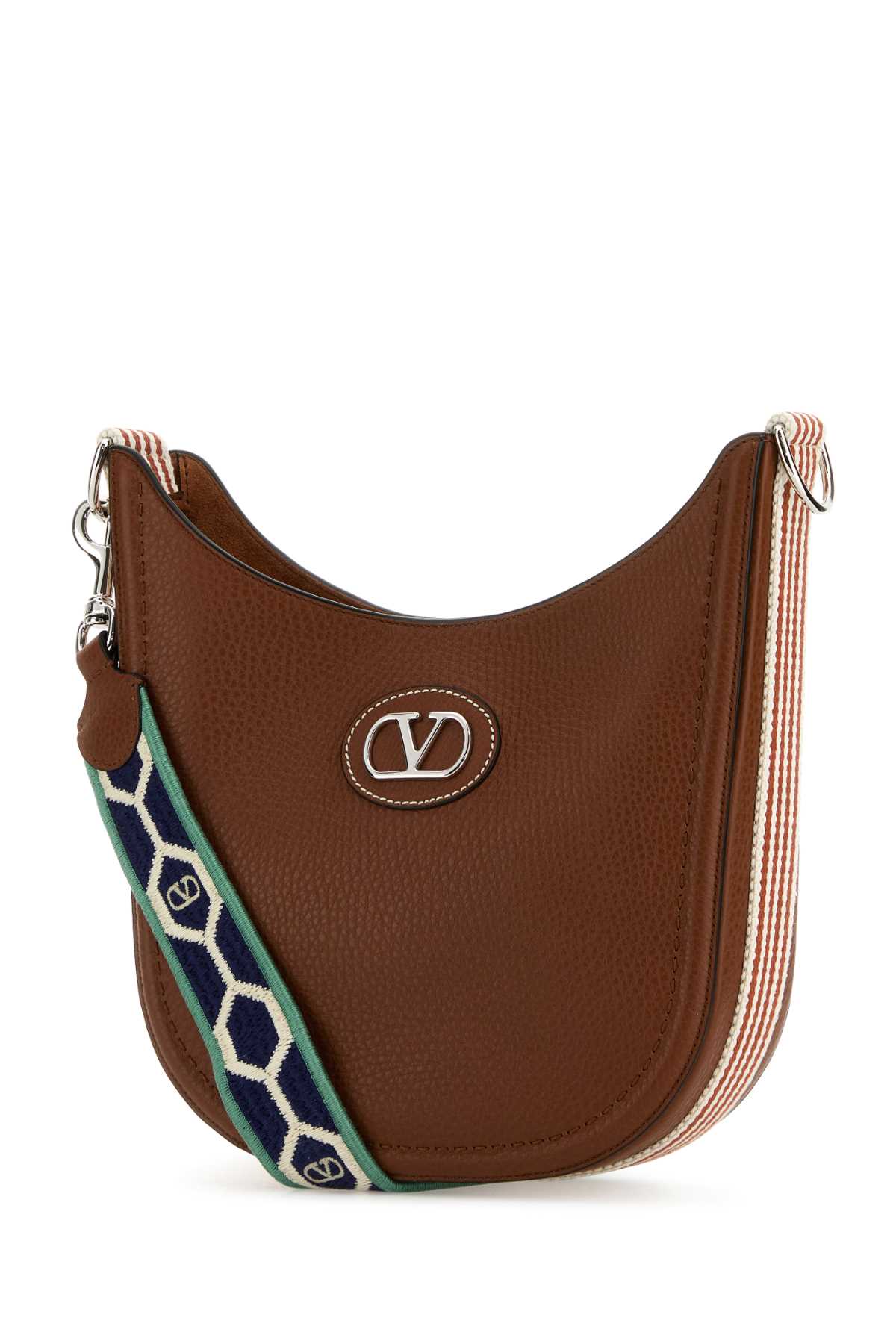 VALENTINO GARAVANI MEDIUM HOBO | ANTIBES | V For Women Exterior: 100% Leather Lining: 100% Suede Finishing: Silver metal