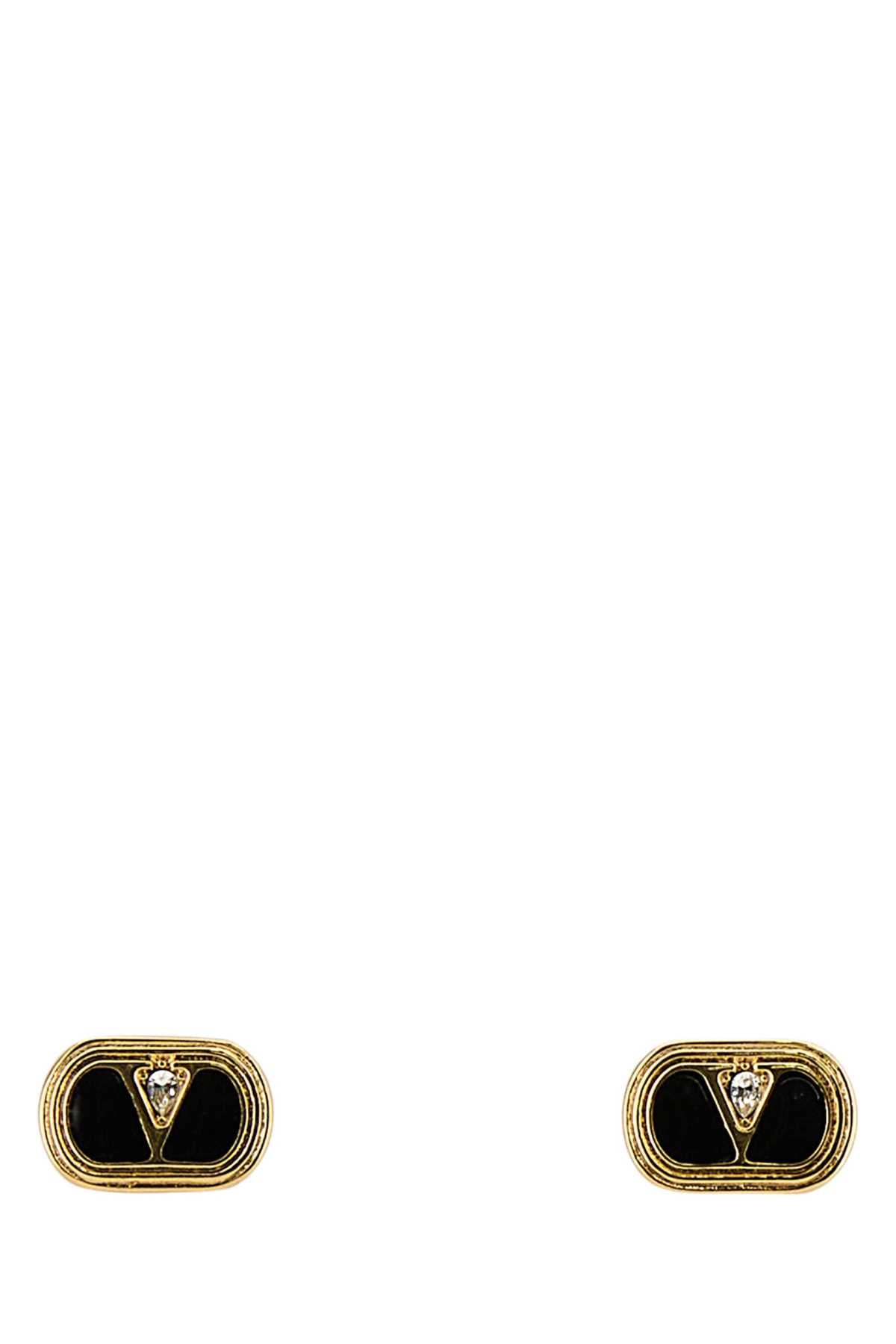 VALENTINO GARAVANI EARRINGS (LOGO 15mm) | OV For Women Exterior: 100% Enamel 100% Metal Finishing color: Gold