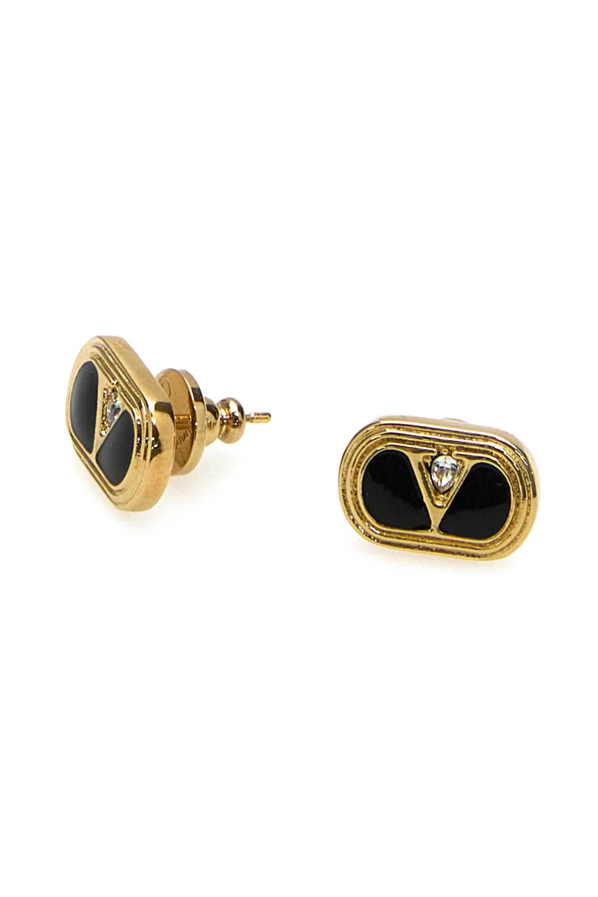 VALENTINO GARAVANI EARRINGS (LOGO 15mm) | OV For Women Exterior: 100% Enamel 100% Metal Finishing color: Gold