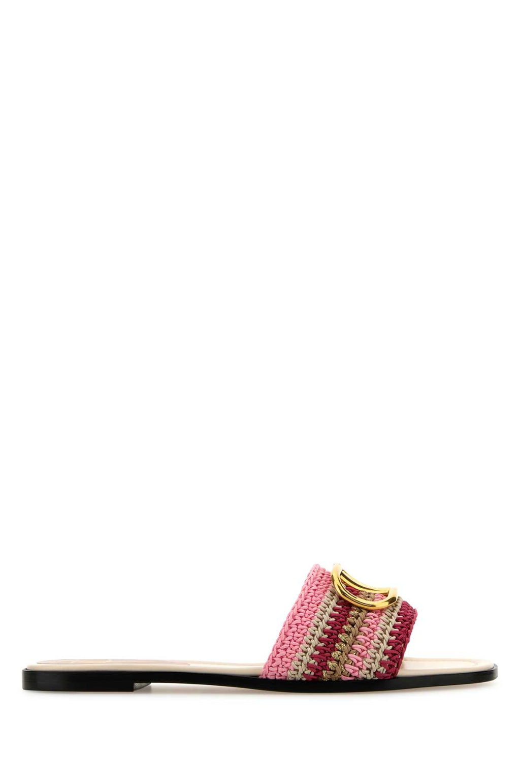 VALENTINO GARAVANI SLIDE | VLOGO SIGNATURE | For Women Exterior: 100% Fabric Interior: 100% Leather Sole: Leather