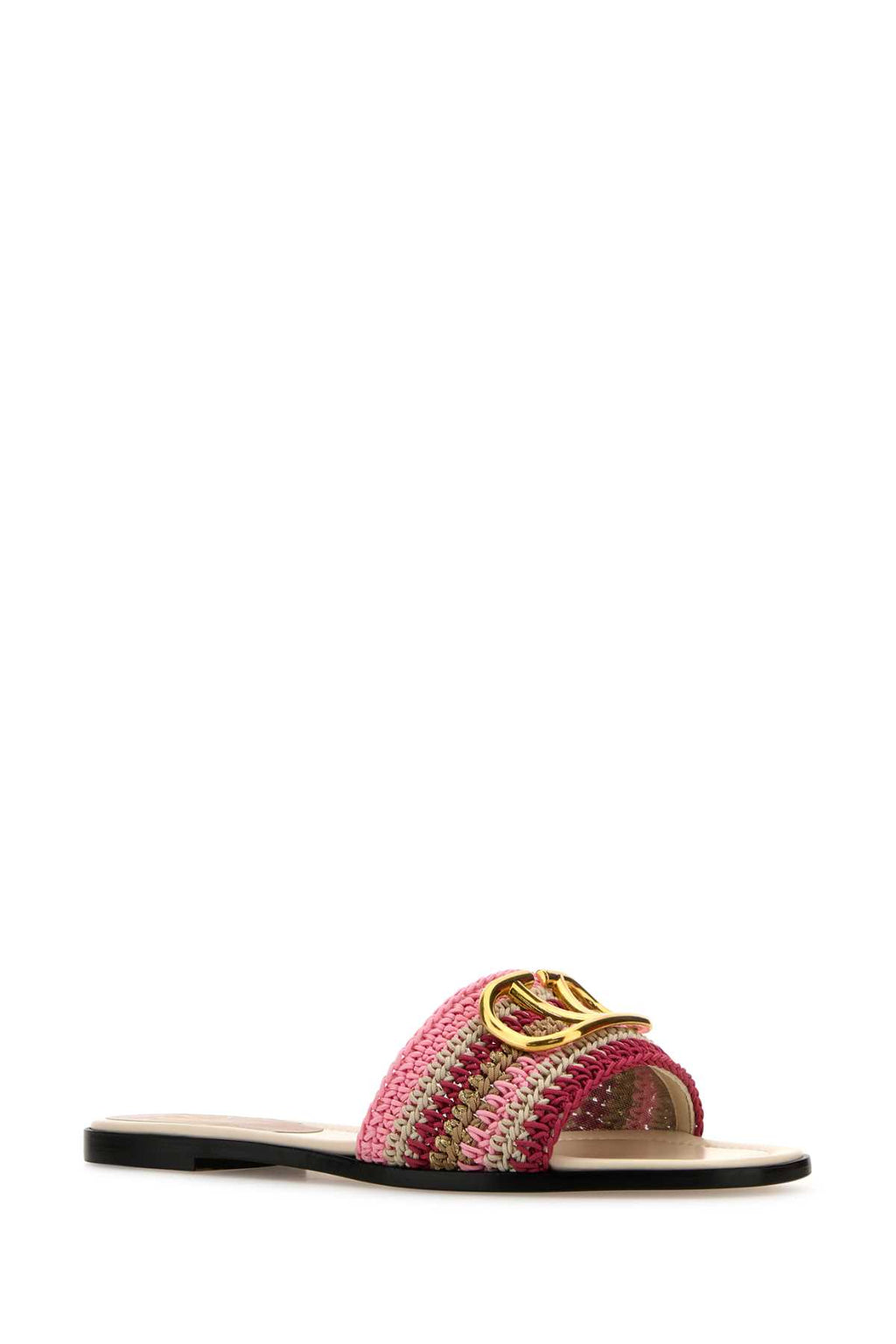 VALENTINO GARAVANI SLIDE | VLOGO SIGNATURE | For Women Exterior: 100% Fabric Interior: 100% Leather Sole: Leather