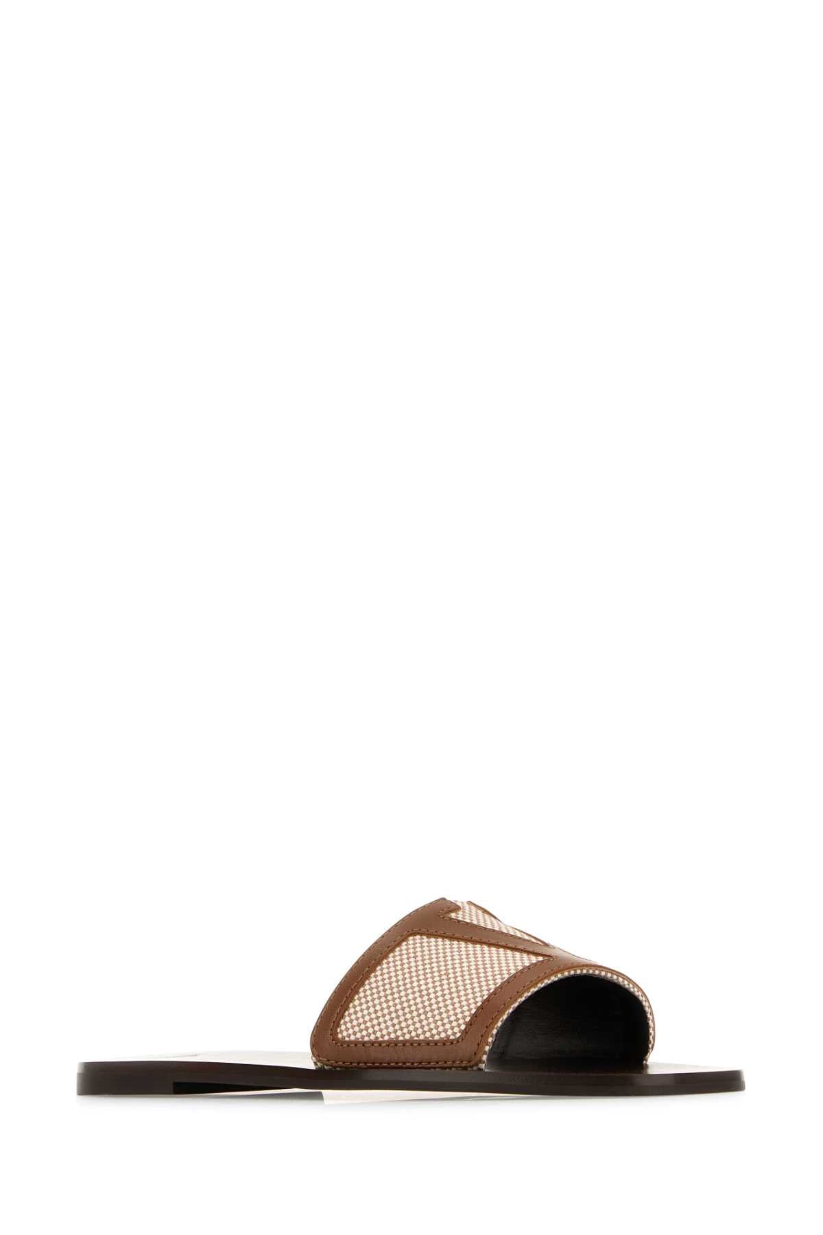 VALENTINO GARAVANI SLIDE | VG VIVA SUPERSTAR For Women Exterior: 100% Fabric Interior: 100% Leather Sole: Rubber