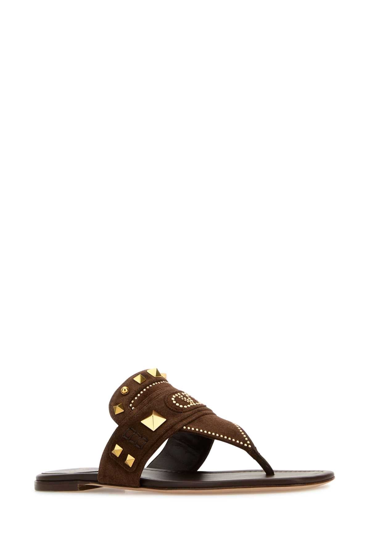 VALENTINO GARAVANI THONG | VG PLASTER CASTER For Women Exteiror: 100% Suede Interior: 100% Leather Sole: Leather