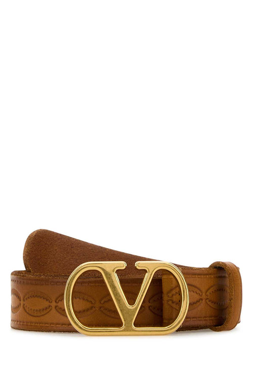 VALENTINO GARAVANI BELT H. 30 | VLOGO SIGNAT For Women Exterior: 100% Leather Finishing: Antiqued golden metal