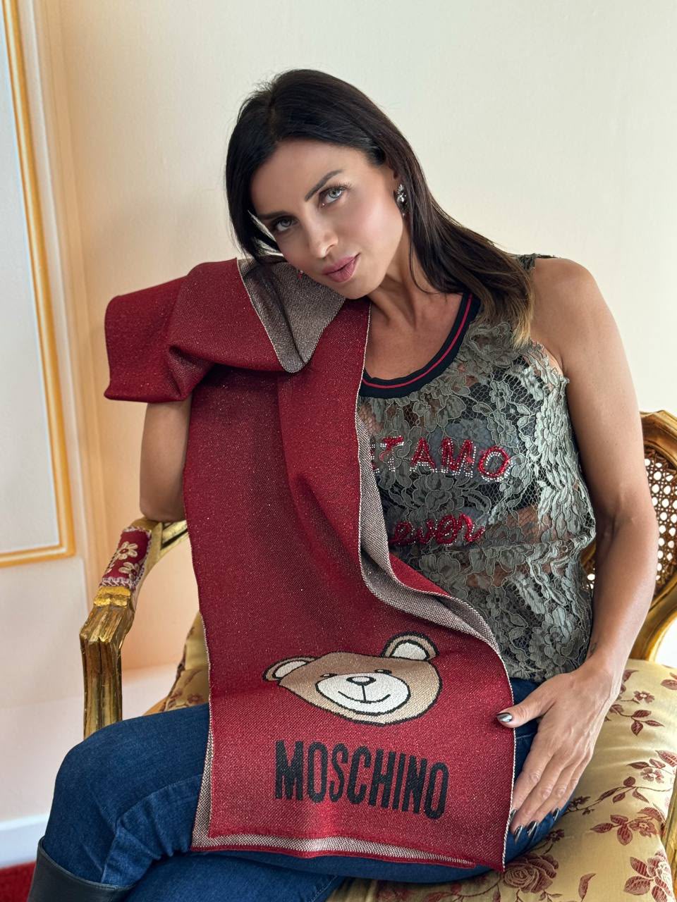 Teddy Bear Logo Scarf