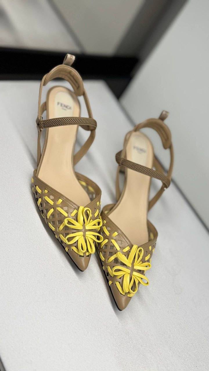 First Flower Slingback Pumps