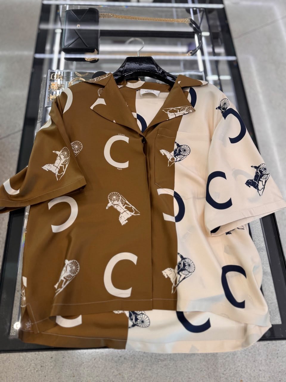 Sulky Print Oversized Shirt in Viscose