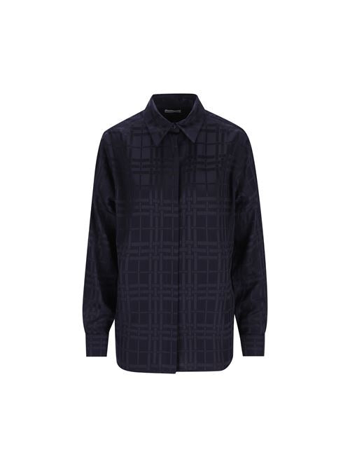 Camicia in Seta Jacquard Check
