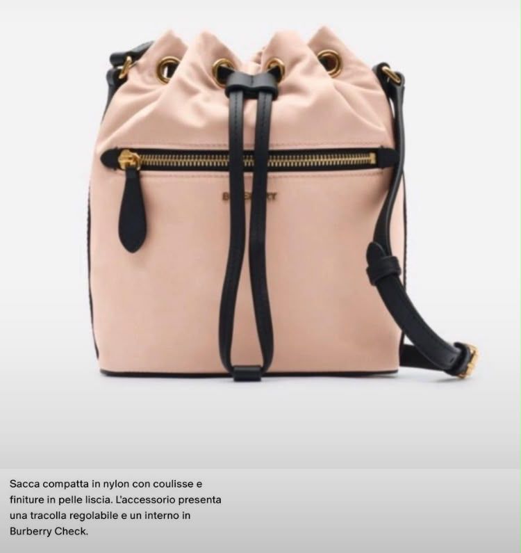 Small Nylon Drawstring Bucket Bag