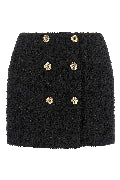 Embossed button detail miniskirt