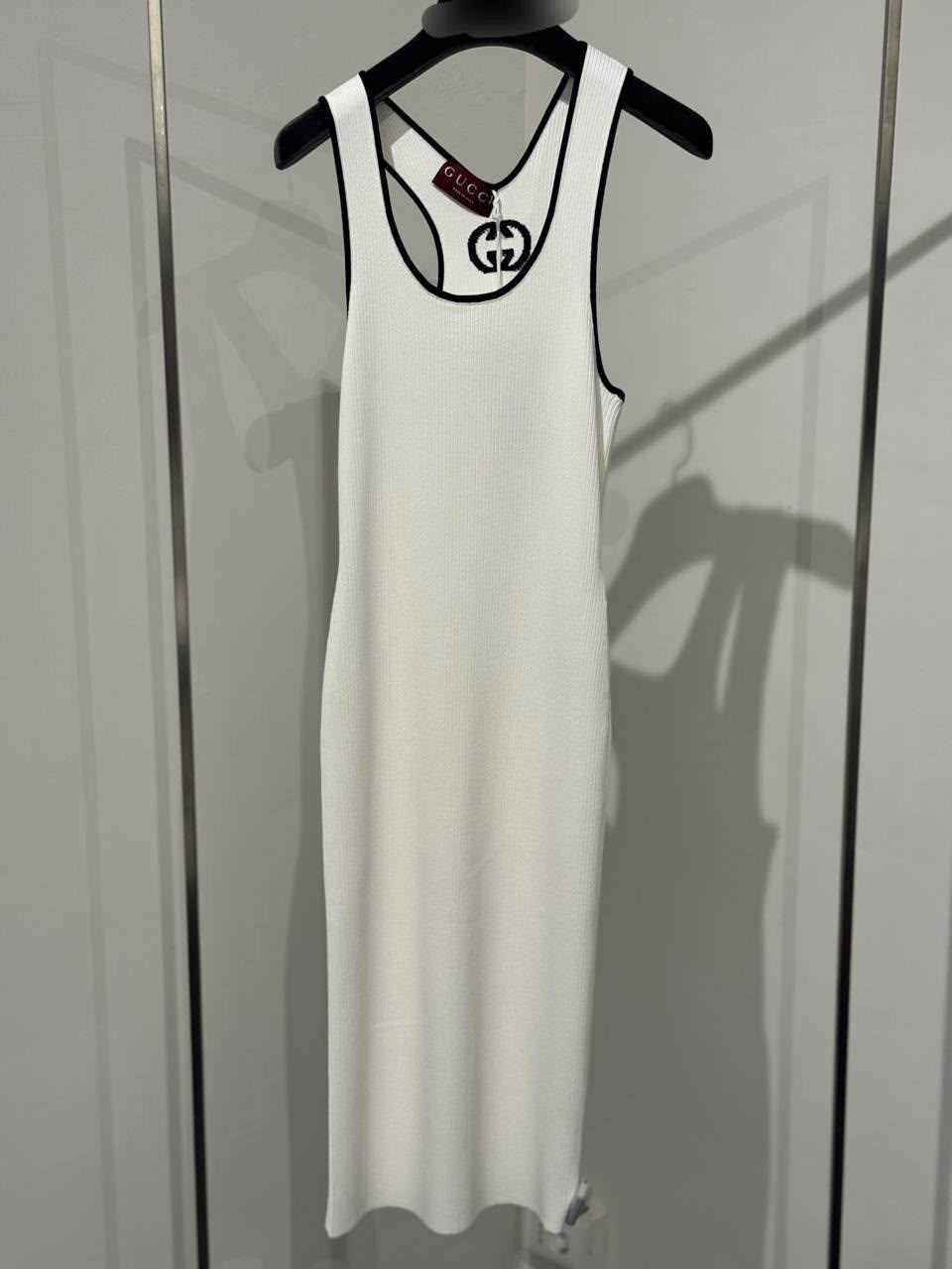 Ribbed Knit Tank Dress with Interlocking G