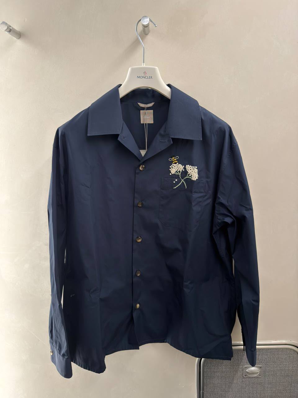 Bee Embroidered Long-Sleeved Shirt