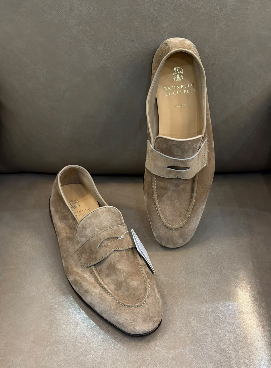 Suede Penny Loafers