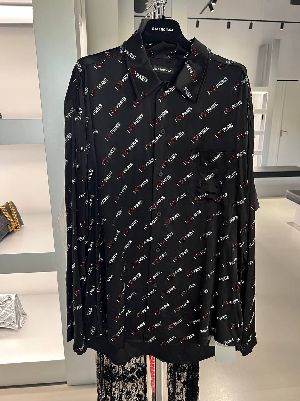 I Love Paris Allover Print Shirt