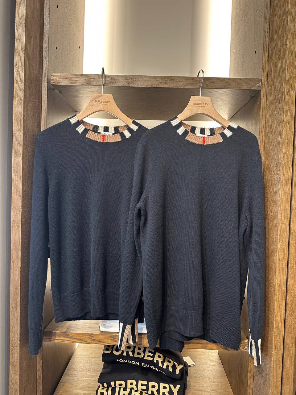 Icon Stripe Detail Merino Wool Sweater