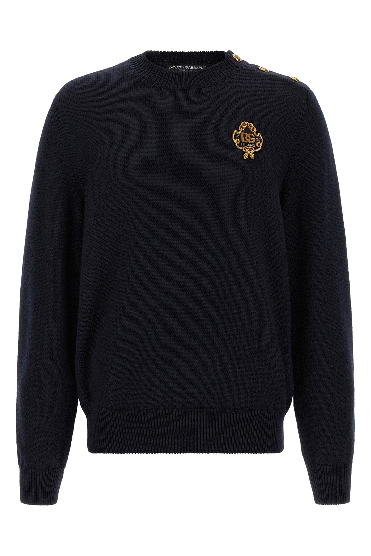 Embroidered coat of arms sweater