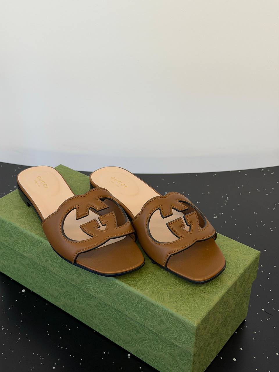 Blondie leather slide sandal