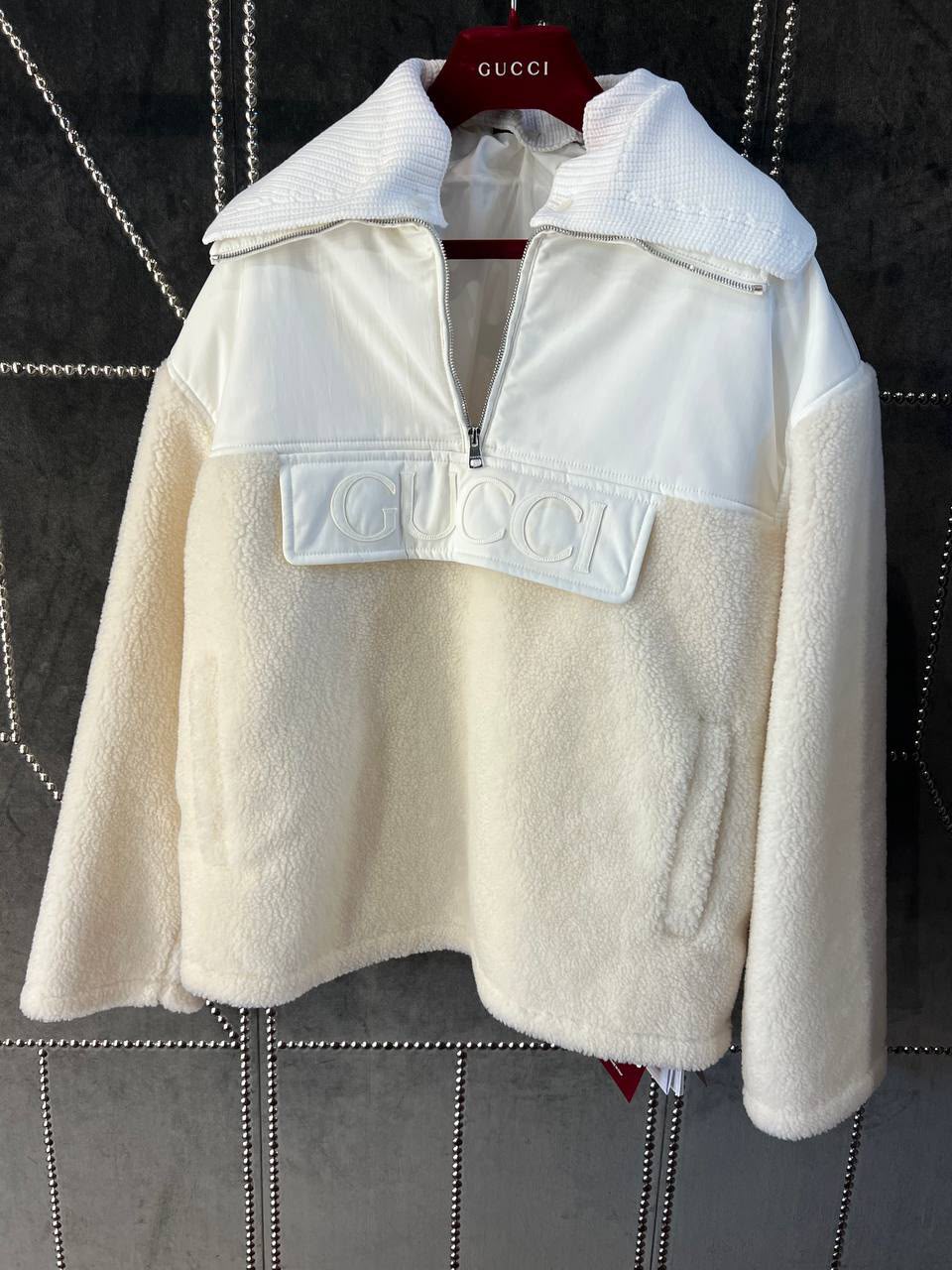 Logo-Embroidered Fleece Half-Zip Jacket