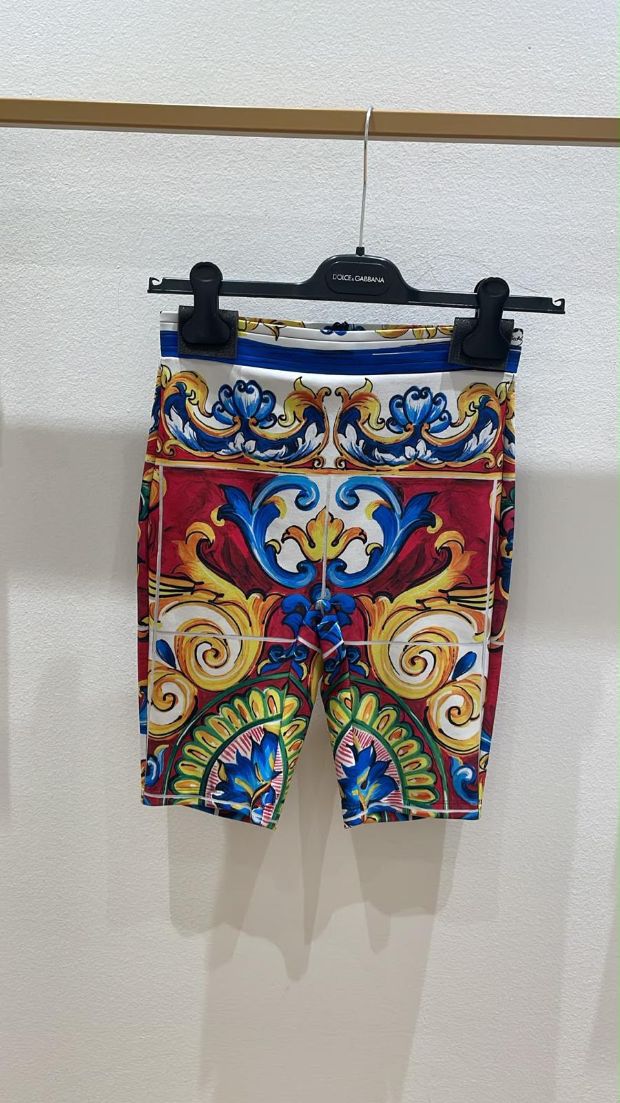 Majolica-print cycling shorts